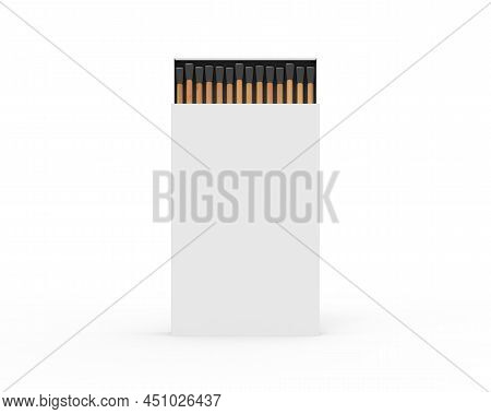 Blank Matchbox Mockup For Branding And Promotion, Empty Paper Packaging Match Book Mockup On Isolate