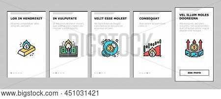 Inflation Financial World Problem Onboarding Mobile App Page Screen Vector. Core And Rate Inflation,