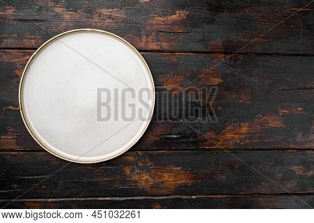 Empty Dinner Plate Set With Copy Space For Text Or Food With Copy Space For Text Or Food, Top View F