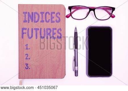 Sign Displaying Indices Futures. Business Showcase Cashsettled Futures Contract On The Value Of A St