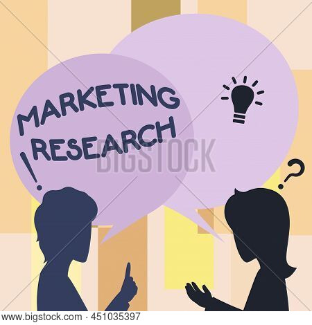 Text Caption Presenting Marketing Research. Business Overview Process Of Determining The Viability O
