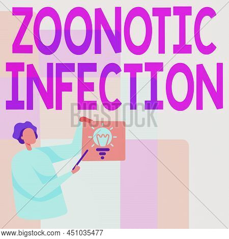 Inspiration Showing Sign Zoonotic Infection. Business Concept Zoonotic Infection Man Standing Holdin