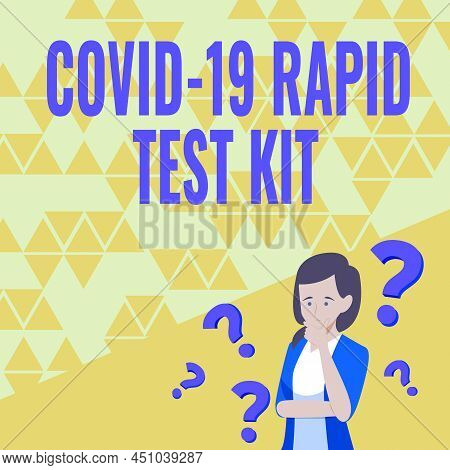 Conceptual Display Rapid Test Kit. Word For Emergency Medical Diagnostic Equipment That Deliver Fast