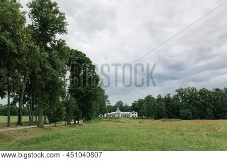 Zalesye, Belarus. August 2021. Oginsky Manor Museum In Summer Day