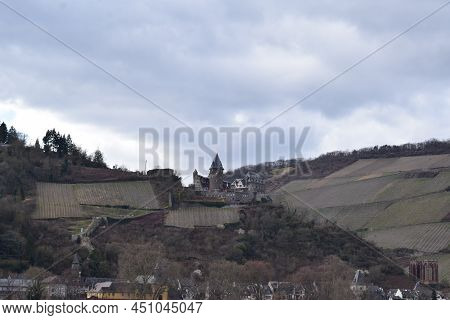 Bacharach With Castle Fürstenberg Above, Mittelrheintal In Early Spring