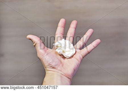 A Helping Hand Always Holds Out A Napkin To Patient