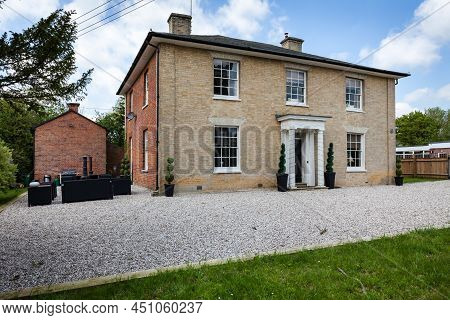 Renovated Grade Ii Listed Former Village Rectory With Sash Windows, Porch, Brick Facade, Side Seatin