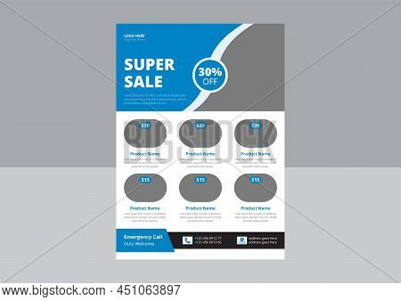 Super Shop Flyer Design. Super Sale Flyer Poster Leaflet Template. Supermarket Sale Flyer Design. Co