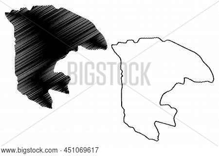 Hall Island (russia, Russian Federation, Franz Josef Land Archipelago) Map Vector Illustration, Scri