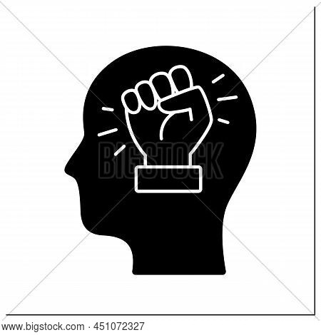 Self-improvement Glyph Icon. Upgrade And Approve Skills And Knowledge.self-development Concept. Fill