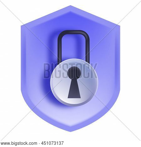3d Lock Icon, Vector Secure Log In Clipart, Private Business Web Entry, Secure Password Web Concept.