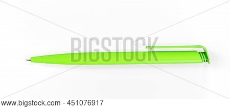 Ball Pen Mockup Isolated On White Background - 3d Render
