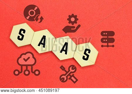 Hexagon With The Letter Saas Or Software As A Service
