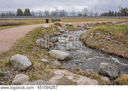 View Of The City Brook, Imatra, Finland