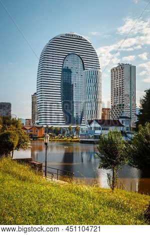 Batumi, Georgia. October 02, 2021: Office Of Justice And Complex Cortyard By Marriott