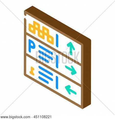 Direction Airport Sign Isometric Icon Vector. Direction Airport Sign Sign. Isolated Symbol Illustrat