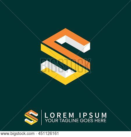 Letter Or Word S Font In Cutting 3d Hexagon Image Graphic Icon Logo Design Abstract Concept Vector S