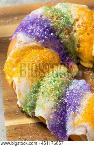 Homemade Colorful Sweet King Cake