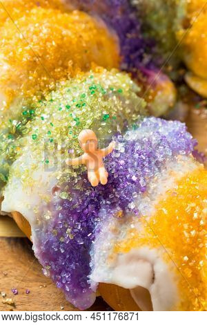 Homemade Colorful Sweet King Cake