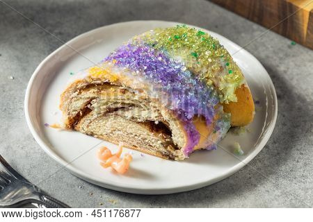 Homemade Colorful Sweet King Cake