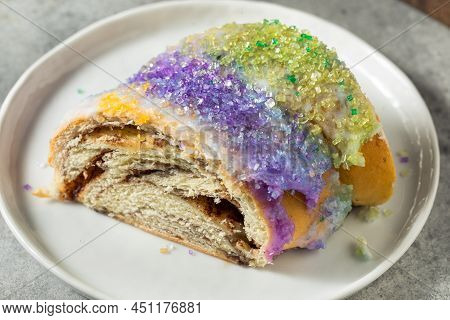 Homemade Colorful Sweet King Cake