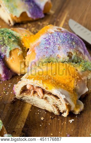 Homemade Colorful Sweet King Cake