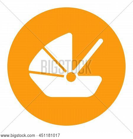 Carrycot Baby Vector Glyph Icon. Graph Symbol For Children And Newborn Babies Web Site And Apps Desi
