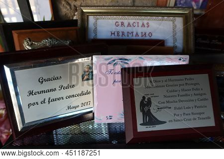 Granadilla De Abona, Tenerife, Canary Islands, Spain, March 8, 2022: Thanks To The Saint In The Cave