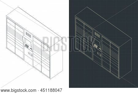Automated Parcel Terminal Isometric Drawings