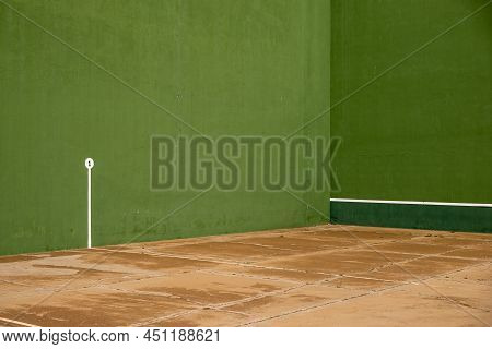 Detail Of The Marks In An Fronton Court, Basque Ball, Spain