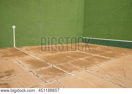 Detail Of The Marks In An Fronton Court, Basque Ball, Spain