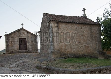Calvary Chapel Made Of Stone In Belmonte, Portugal. Belmonte Is A Cute Small Town On Eastern Portuga