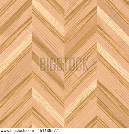 Wooden Parquet, Seamless Chevron Pattern. Hardwood Light Fishbone Laminate Floor. Wood Grain Texture
