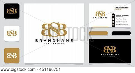 Alphabet Letters Initials Monogram Logo Bsb, Bs, Sb With Business Card Design