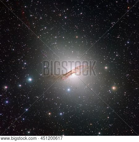 Peculiar Galaxy Centaurus A. Ngc 5128 In The Constellation Of Centaurus. Elements Of This Picture Fu