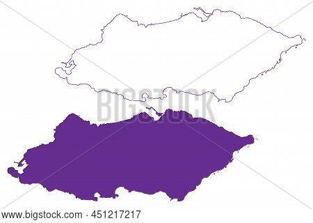 Yonaguni Island (japan, East Asia, Japanese Archipelago, Yaeyama Islands) Map Vector Illustration, S