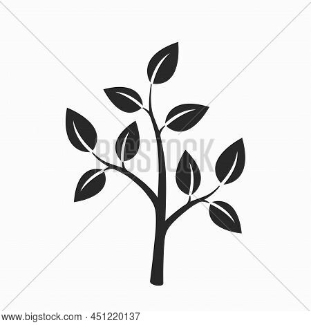 Tree Icon. Eco Friendly, Environment And Plant Symbol. Nature Design Element. Vector Image