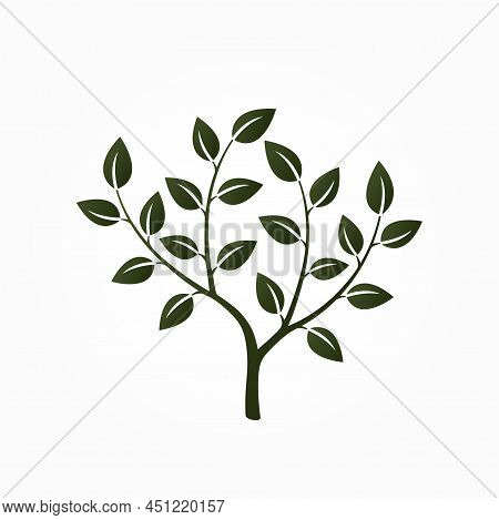 Green Tree Icon. Eco, Environment And Plant Symbol. Nature Design Element