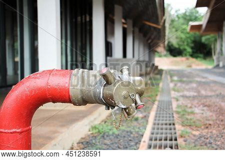 Red Fire Hydrants For Fire Anticipation. Maintenance,