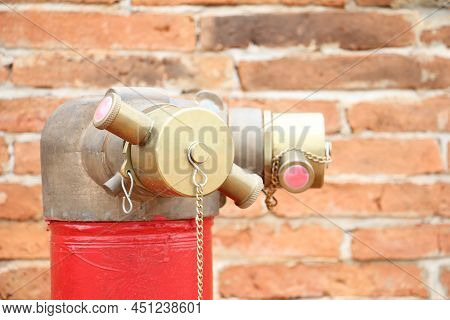Red Fire Hydrants For Fire Anticipation. Emergency