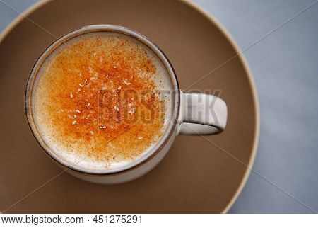 Traditional Turkish Hot Beverage Salep Or Sahlep.