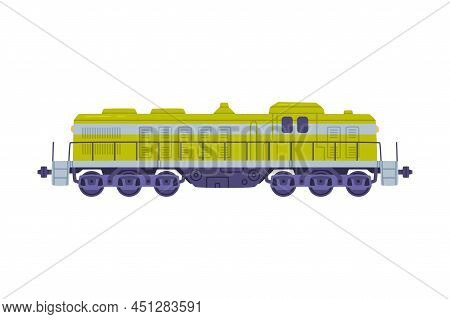 Locomotive Or Engine As Rail Transport Vehicle Vector Illustration