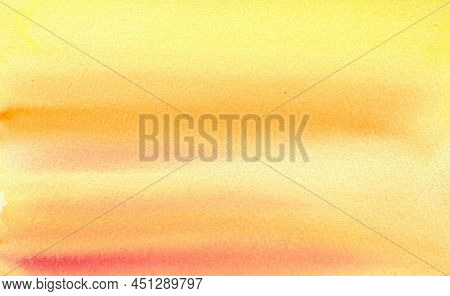 Watercolour Background, Hand Draw Illustration, Yellow And Orange Color. For Card, Website, Packagin