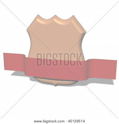Classique sheild isolé sur le blanc