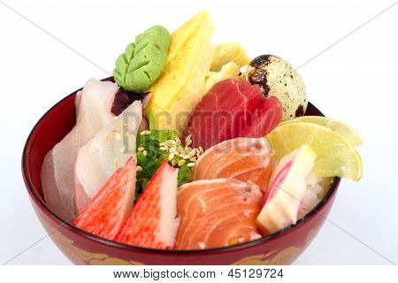 Sashimi con riso