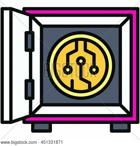 Proof Of Stake Icon, Blockchain Technology Related Vector Illustration