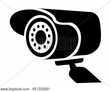 Observation Camera. Simple Style Vector Logo Icon Illustration Security