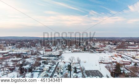 City View Covered In Snow After A Winter Storm