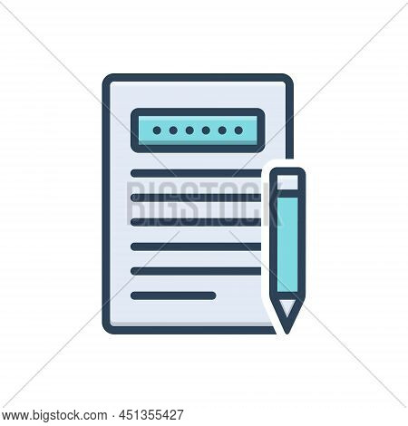 Color Illustration Icon For Clause Section Paragraph Article Passage Edite
