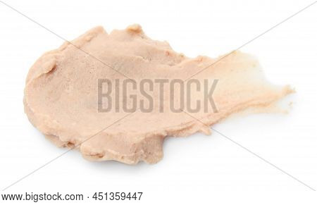 Smear Of Delicious Liverwurst Isolated On White